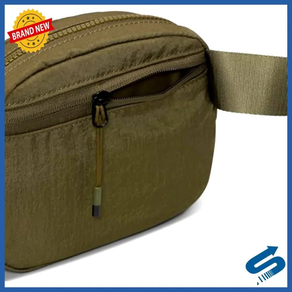 Small Nylon Crossbody Bag with Adjustable Strap, 2L Capacity